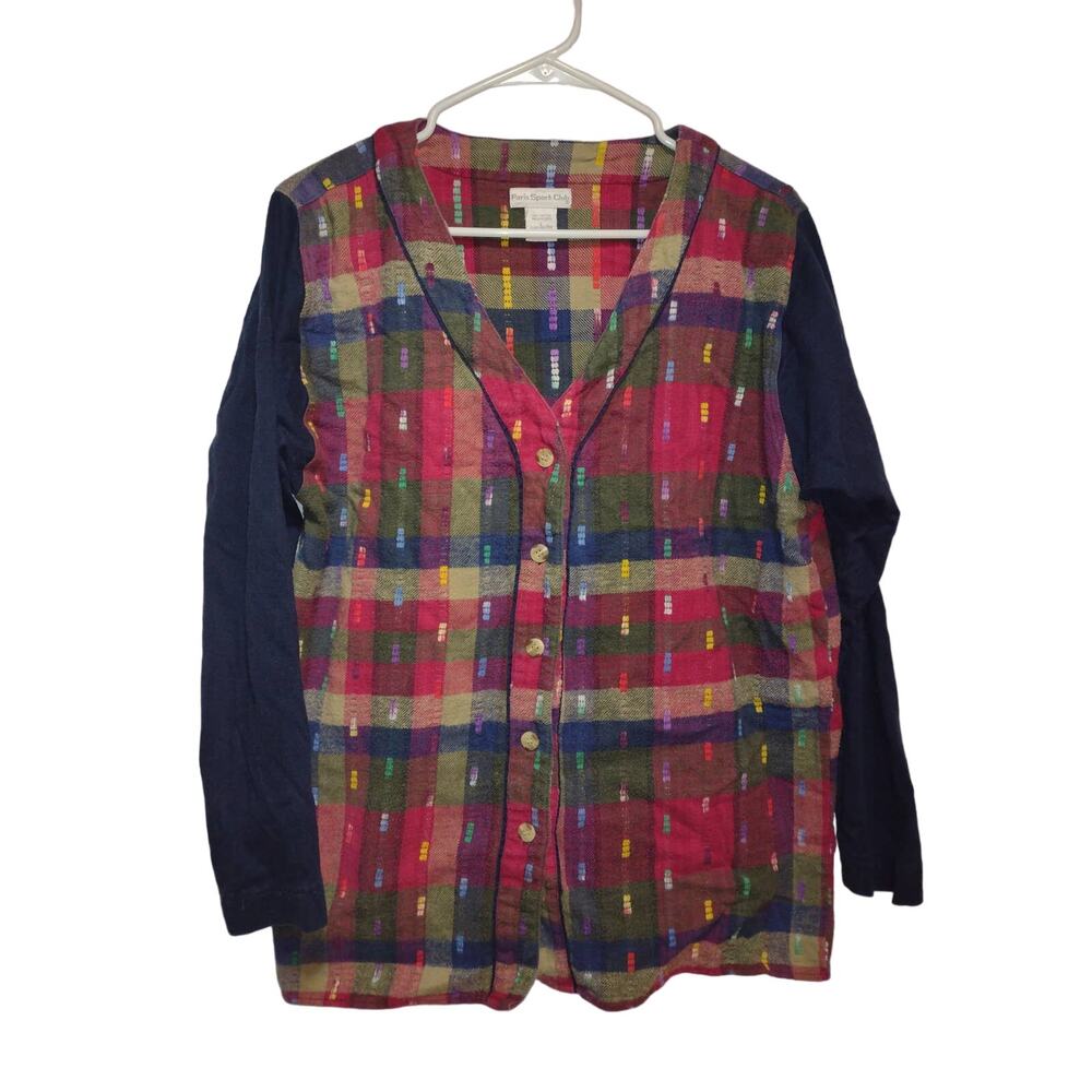 Paris Sport Club Women's Button Up Size Large